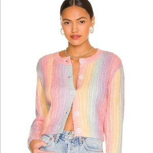 Raelyn Knit Cardigan in Rainbow by MORE TO COME on Revolve
